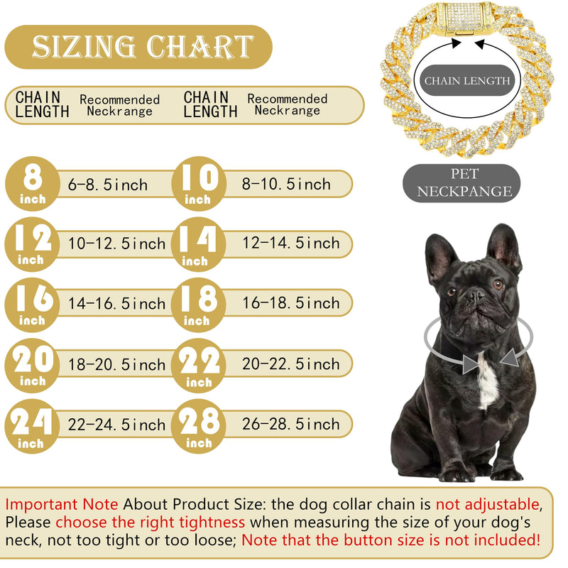Pink Dog Chain Collar, Dog Necklaces Diamond Cuban Link Dog Collar Rhinestone Bling Glitter Metal Choke,Pet Jewelry for Puppy Small Medium Large Dogs (Pink 20inch) Pink 20 Inch - PawsPlanet Australia