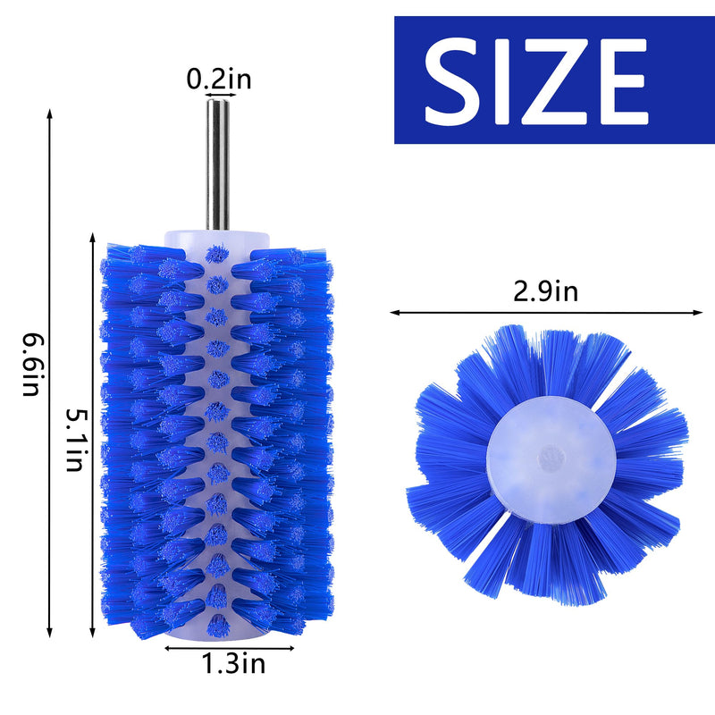 EBaokuup Livestock Mini Roto Drill Brush Attachment-0.2 Inch Drill Shank Cattle Fur Brush-Cattle Scratcher Roto Brush for Goat Sheep Cattle Horse Pig Grooming 1 Pcs - PawsPlanet Australia