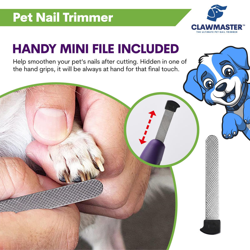 Lighted Pet Nail Clippers By Claw Master - Precise Trimmer & Cutter for Dogs & Cats - Includes Safety Guard To Prevent Overcutting and 3.5mm Stainless Steel Blade & Free Nail File For Perfect Grooming - PawsPlanet Australia
