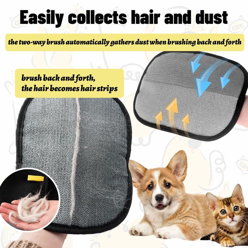 Pet Hair Remover, Brush Pet Hair, Pet Hair Removal Glove, Electrostatic Gloves Pet Hair Removal, Upgrade Reusable for Couch Furniture Carpet (3 PCS) - PawsPlanet Australia