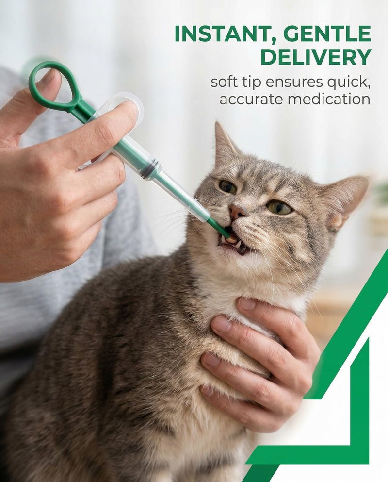 3 Pieces Tablet Dispenser for Cats, Medication Feeder Pet Pusher Shooter Pill Feeder Pet Medication Syringe Dogs Pet Feeders for Cats Dogs Small Animals (Green)