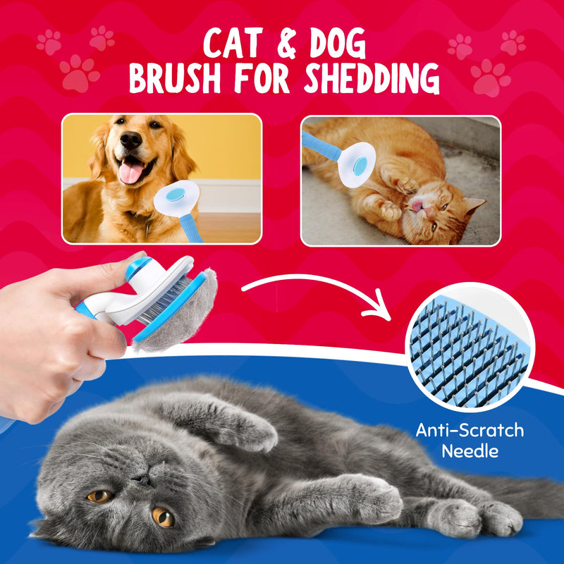 Premium Dog Grooming Kit – Tea Tree Oil (1%) Anti-Itch Shampoo, Self-Cleaning Slicker Brush & Grooming Glove – Skin Support & Coat Maintenance System - PawsPlanet Australia