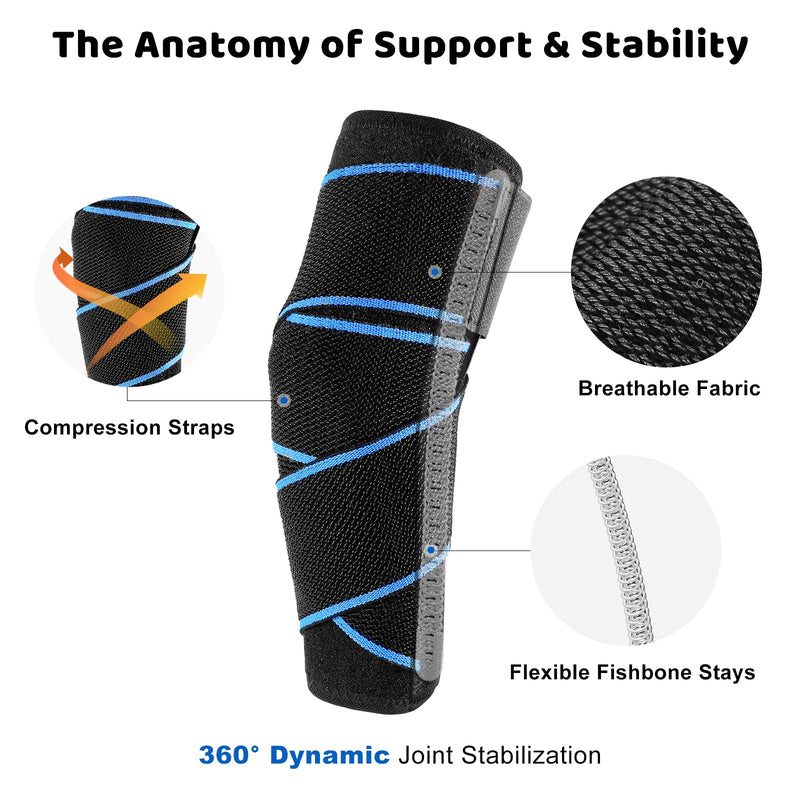 Dog Knee Brace for Back Leg Support, Hock Joint Compression Wrap ACL Brace for Hind Legs – Stabilizing Rear Leg Support for Senior & Overweight Dogs, Ideal for Medium & Large Breeds (M) M