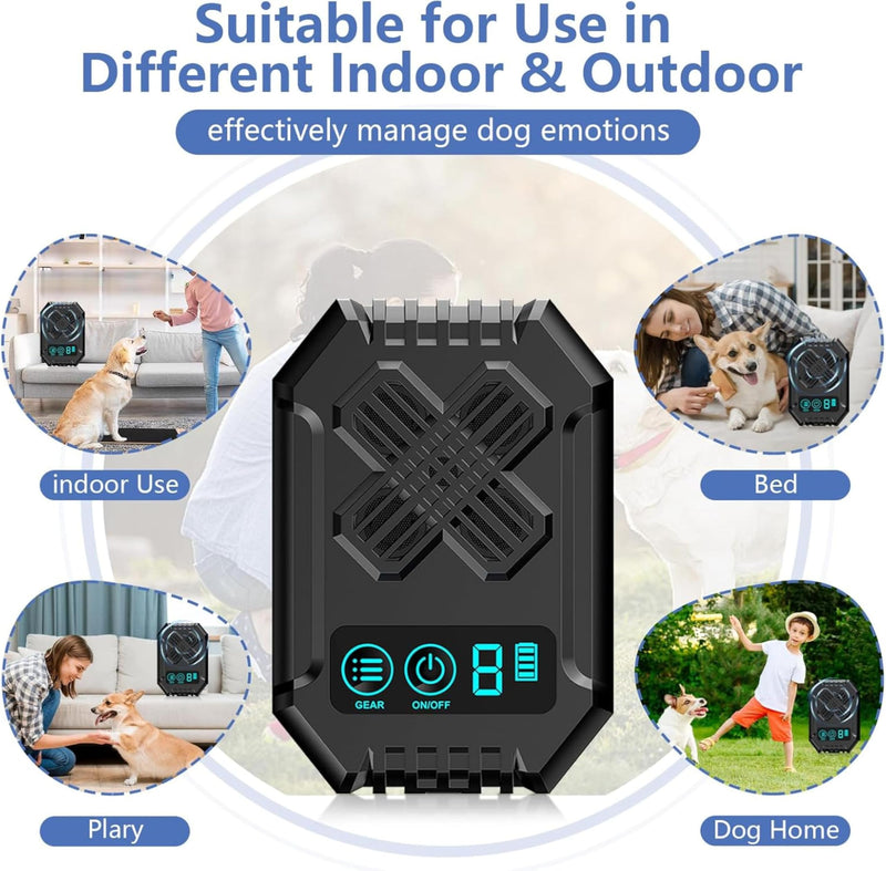 Anti Barking Devices, Ultrasonic Dog Bark, Dog Bark Deterrent Device 3 Adjustable Modes - Rechargeable Long Range 50FT