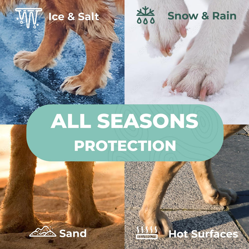 Forticept PAW Balm | Dog Paw Protector from Hot Pavement, Dirt, Salt, Ice and Snow | Soother and Moisturizer for Cracked Dog Paw Pads | Natural Wax Based, Lick Safe 3 oz - PawsPlanet Australia