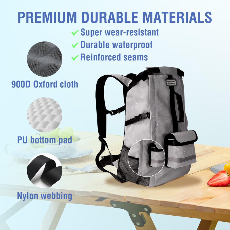 Dog Backpack for Small & Medium Dogs - Adjustable Pet Carrier for Travel & Hiking, Hands-Free Puppy Backpack with Storage Pockets, Breathable Mesh, Reflective Strips & Non-Slip Handle - PawsPlanet Australia