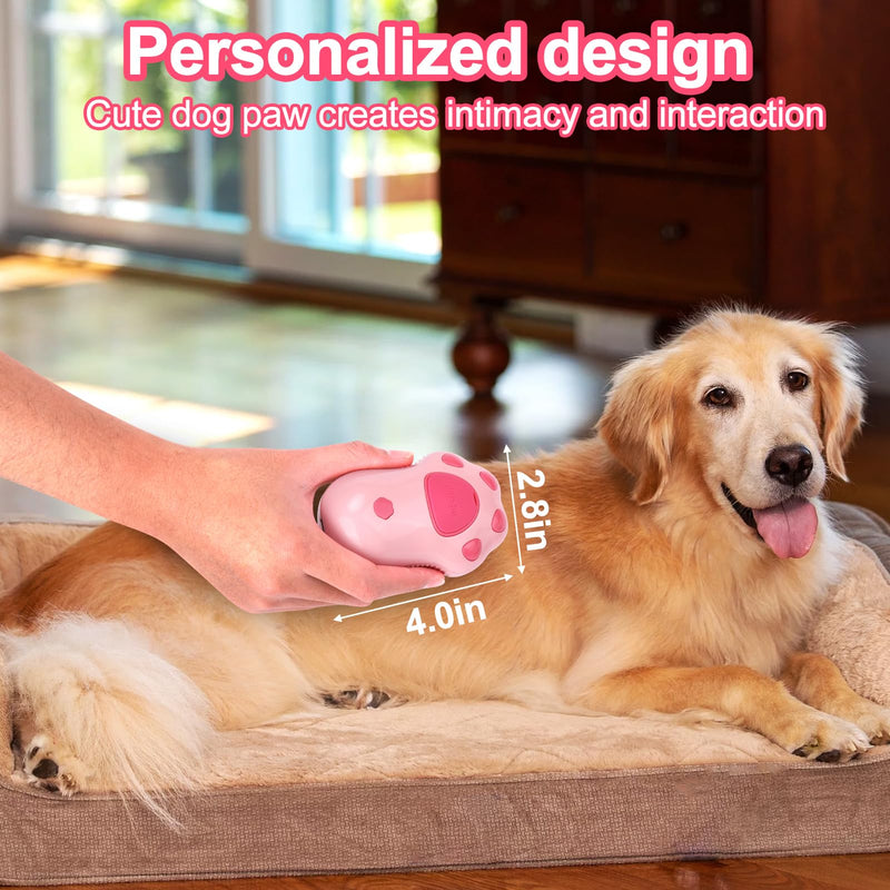 Mity rain Dog Grooming Brush, Pink Paws Self Cleaning Steamy Hair Brush for Shedding, Grooming and Massage, Unisex, All Hair Types - PawsPlanet Australia