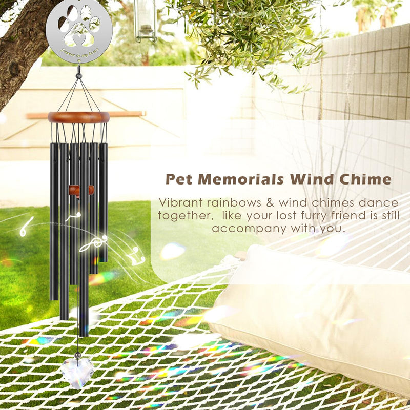 Dog Memorial Gifts for Loss of Dog, Pet Memorial Suncatcher Wind Chime, Loss of Pet Sympathy Gift, Pet Memorial Gifts, Pet Remembrance Gift in Memory of Dog Cat, Bereavement Gifts（28 inch - PawsPlanet Australia