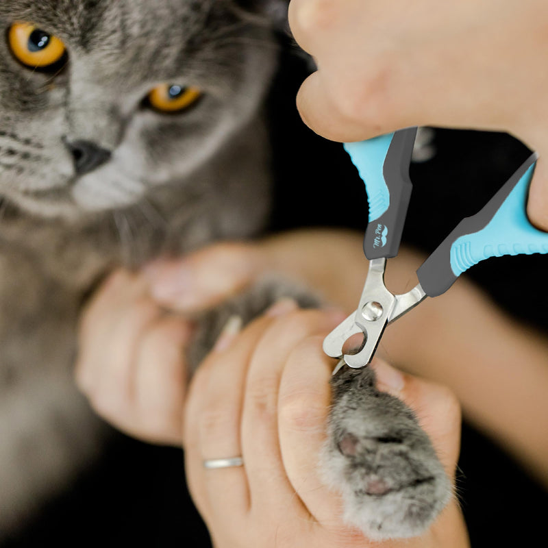 Mr. Pen Cat Nail Trimmer - Sky Blue & Dark Gray, Suitable for Cats & Kittens, Small Dogs - PawsPlanet Australia