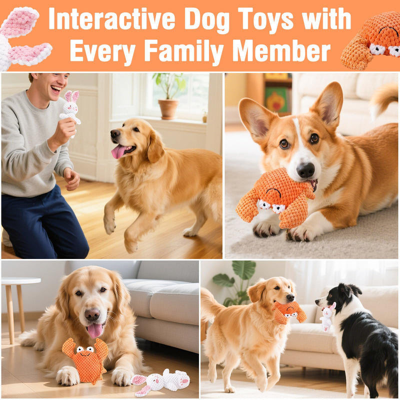 2 PCS Horse Chew Toy, Stuffed Plush Horse Toy, Dog Squeaky Toy Durable Pet Accessory - PawsPlanet Australia