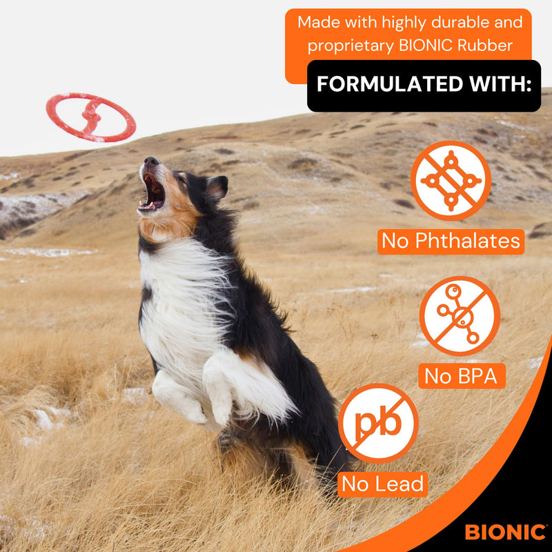 BIONIC Toss-N-Tug Dog Toy - High-Visibility Ultimate Multi-Action Dog Toy - PawsPlanet Australia