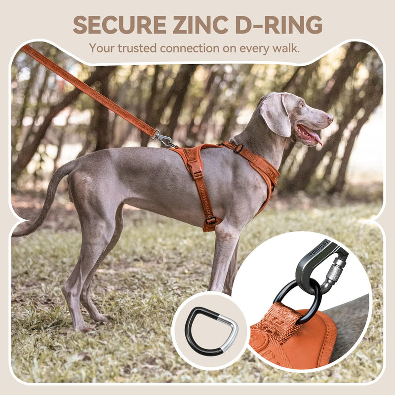 No Pull Dog Harness with Lycra, Three-Point Force Dispersion & 3D Padding, Adjustable Breathable Mesh for Small Medium Large Dogs(Carmel Brown,XS) XS(Neck:10.0-16.0,Chest:14.0-20.0) Carmel Brown - PawsPlanet Australia