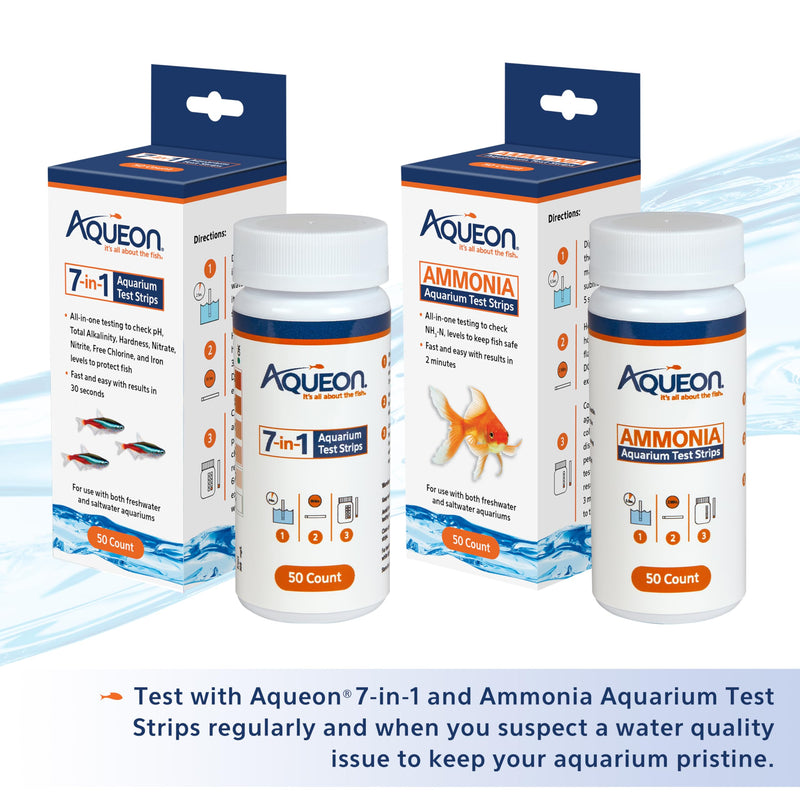 Aqueon 7-in-1 Aquarium Test Strips 50 Count