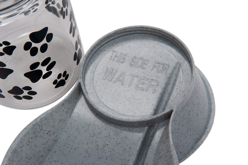 Lixit Animal Care Dog Feeder/Fountain Reversible Base Small Granite - PawsPlanet Australia