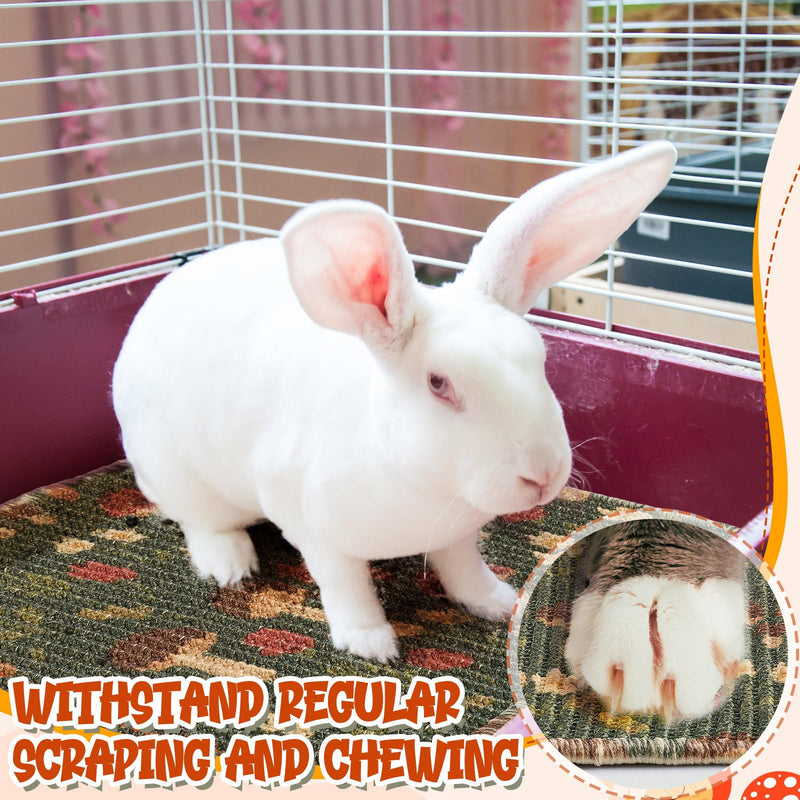 2 Pcs 16 x 12''Rabbit Scratch Mat Natural Bunny Scratching Pad Claws and Teeth Care Rabbit Mats for Cages Chew Toys Bunny Pet Cage Bedding for Biting Sleeping Nesting - PawsPlanet Australia