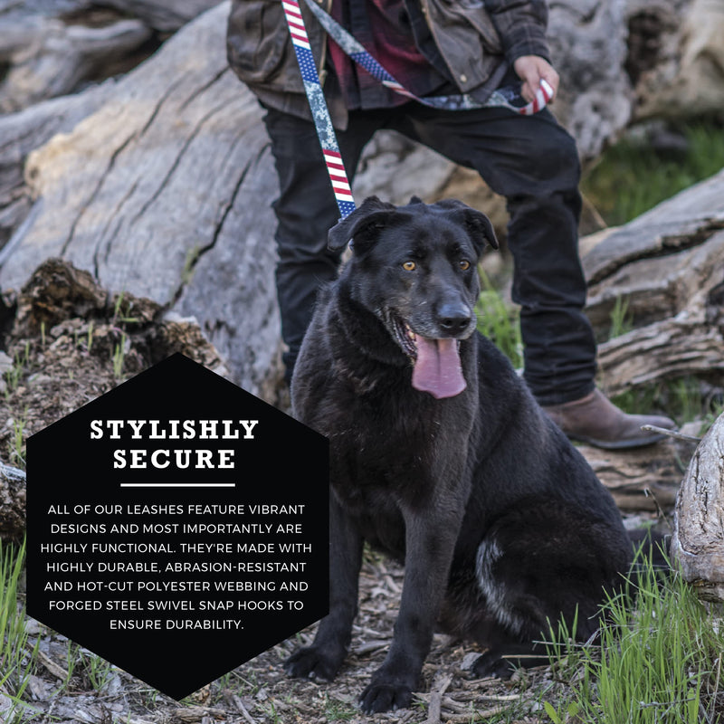 Wolfgang Heavy Duty Dog Leash, Pull-Tested to Over 800 lbs for Walking & Training, DigitalDog Print, Small Small (5/8 Inch x 4 Feet) - PawsPlanet Australia