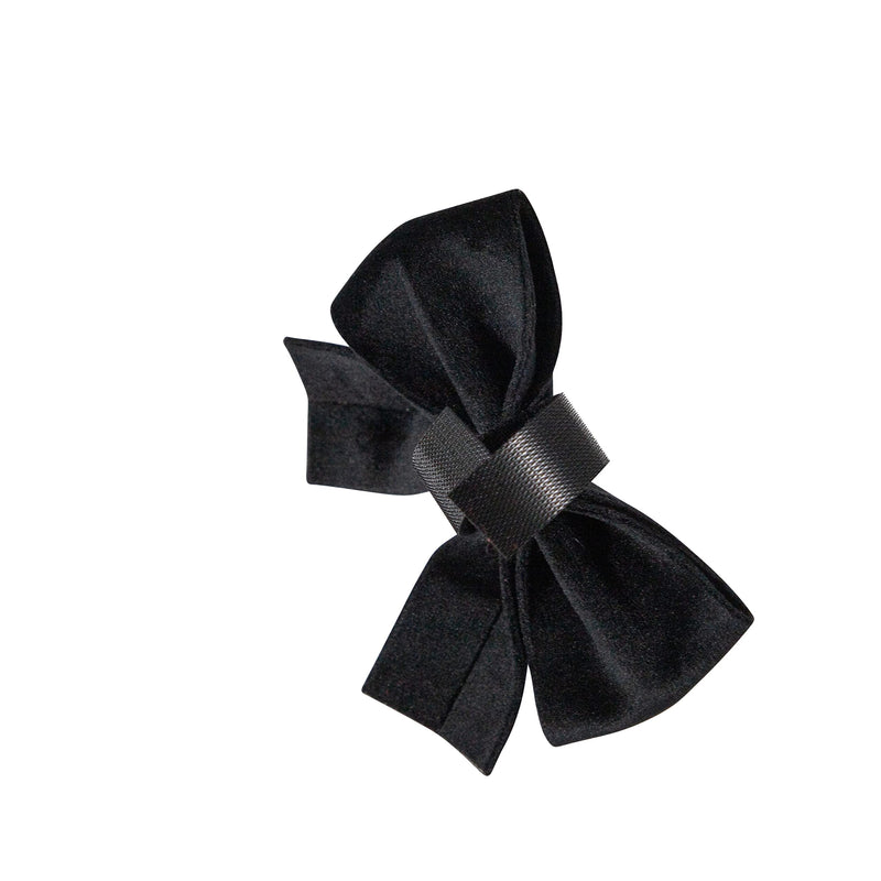 Dog Collar Bowtie – Comfortable Luxury Black Velvet Adjustable Dog Collar with Detachable Bow Tie Safety Buckle for Puppy Small Medium Dogs and Cat, Size (Small) - PawsPlanet Australia