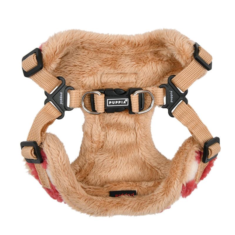 Puppia Stefan Comfort Dog Harness Step-in Warm Winter Tumbling Waffle Pattern Adjustable Neck and Chest for Small and Medium Dog, Coral, Large Coral_Stefan - PawsPlanet Australia