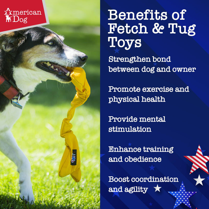 Bungee Bone – Durable Fetch & Tug Dog Toy Made in USA from Pet-Safe, Machine-Washable 1680 Nylon Ballistic Material for Bonding, Play Time, Mental Stimulation, Exercise, Training, & More One Size Bungee Bone - PawsPlanet Australia