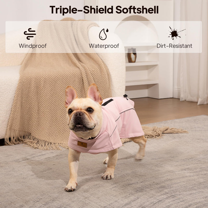 Dog Coat Winter Jacket for Small Medium and Large Breeds, Waterproof Windproof Softshell with Fleece Lining, Reflective Design, Adjustable Fit for Cold Weather (Grey,X-Large) Grey X-Large - PawsPlanet Australia