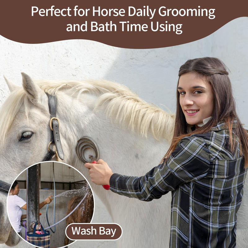 BARN & STABLE Breathable & Waterproof Mesh Horse Grooming Bag with 8 Pockets Tear-resistant Grooming Tote for Horse Grooming Caddy Bag Organizer to Secure Items (Turqoise) Turquoise - PawsPlanet Australia
