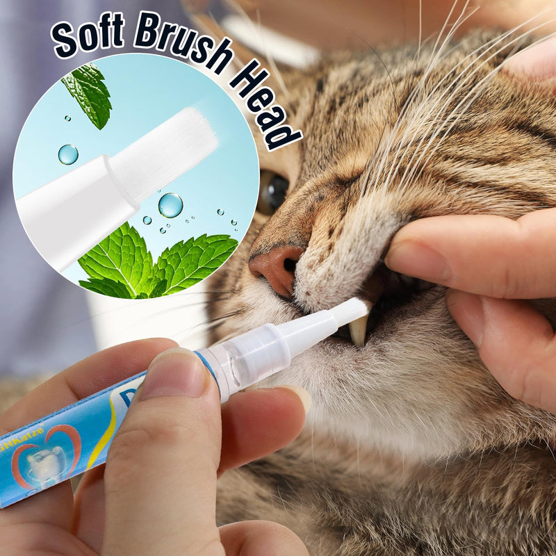 3 x Pet Toothbrush Pen, Dog/Cat Teeth Whitening & Cleaning Pen for Dental Care, Pet Natural Plants Tartar Remover Tool