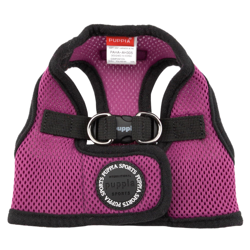 PUPPIA International Harness Soft B Vest, Large, Purple - PawsPlanet Australia