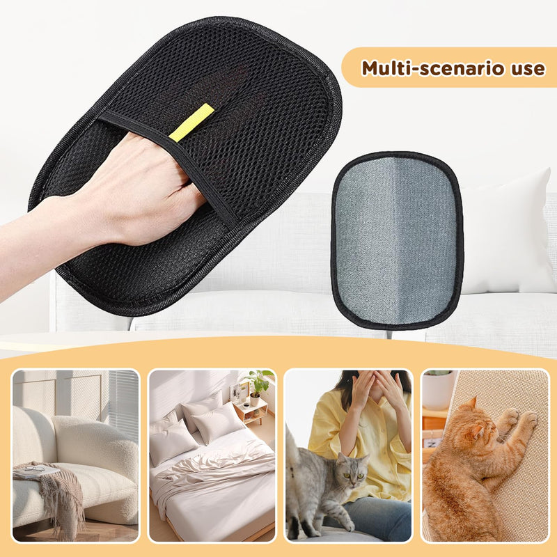 1 Pcs Electrostatic Pet Hair Removal Gloves, 2025 New Reusable Efficient Grooming Gloves for Pet Hair, Dogs Cats Hair Grooming Gloves for Furniture, Carpet, Pet Grooming, Car Seat, Clothes - PawsPlanet Australia