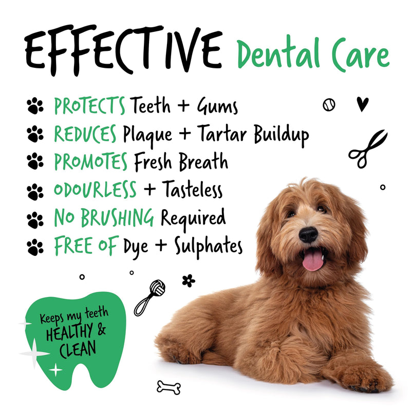 BUGALUGS Dog Breath Freshener Dental Care Water Additive. Clean Teeth, Healthy Gums & Fresh Breath - Natural Dog plaque remover & tartar remover for teeth - No Brushing Needed 500ml Additive - PawsPlanet Australia