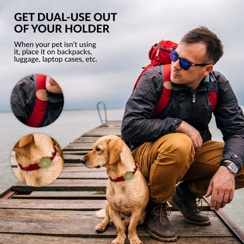 Holder Compatible with Airtag for Dog Collar, 2 Pack – Waterproof and Durable Case That Protects Your Airtag – Fits All Dog and Cat Collars – Airtag Not Included Black - PawsPlanet Australia