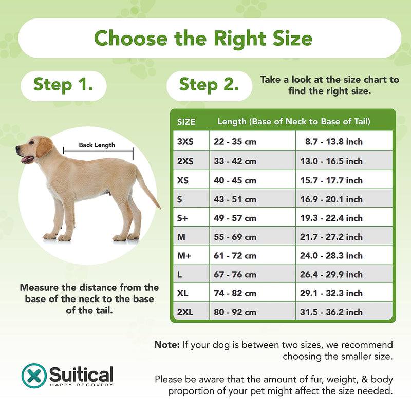 Suitical Recovery Suit for Dogs - Dog Surgery Recovery Suit with Clip-Up System - Breathable Fabric for Spay, Neuter, Skin Conditions, Incontinence - M+ Dog Suit, Black M+(24-28.3 in) - PawsPlanet Australia