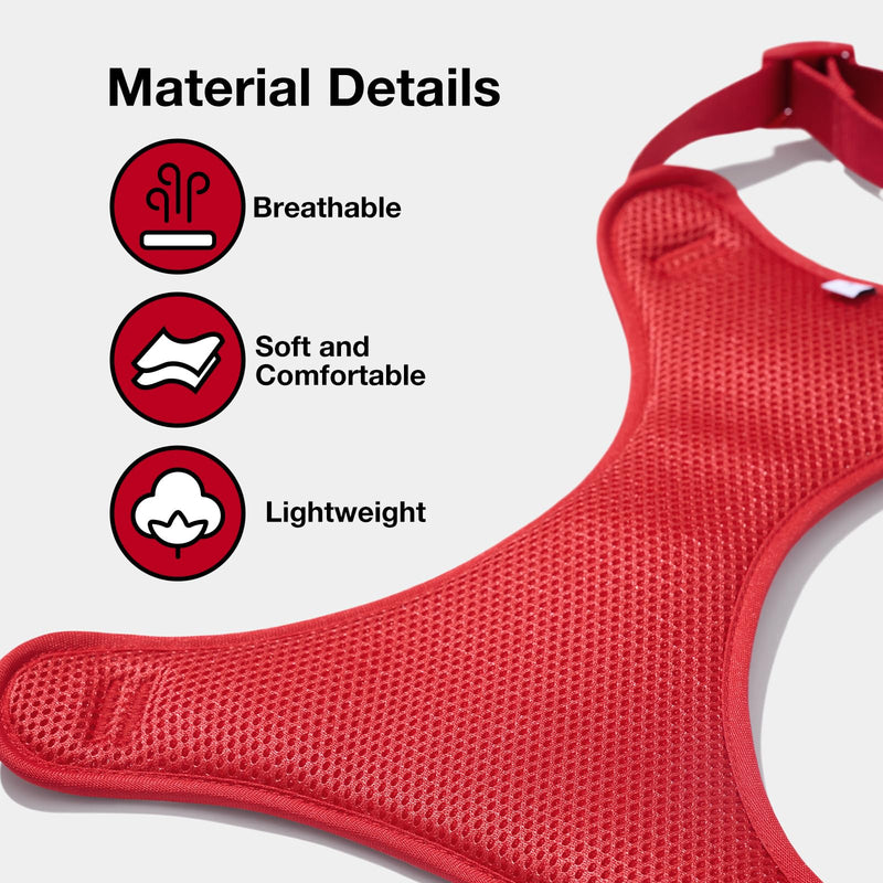 VETRESKA Strawberry Dog Harness and Leash Set, No Pull Dog Vest Harness for Medium Large Dogs, Walking and Training, Adjustable, Easy Control and Soft Padded Pet Harness and Backpack (L) L(Chest:27.6" - 35.4") - PawsPlanet Australia