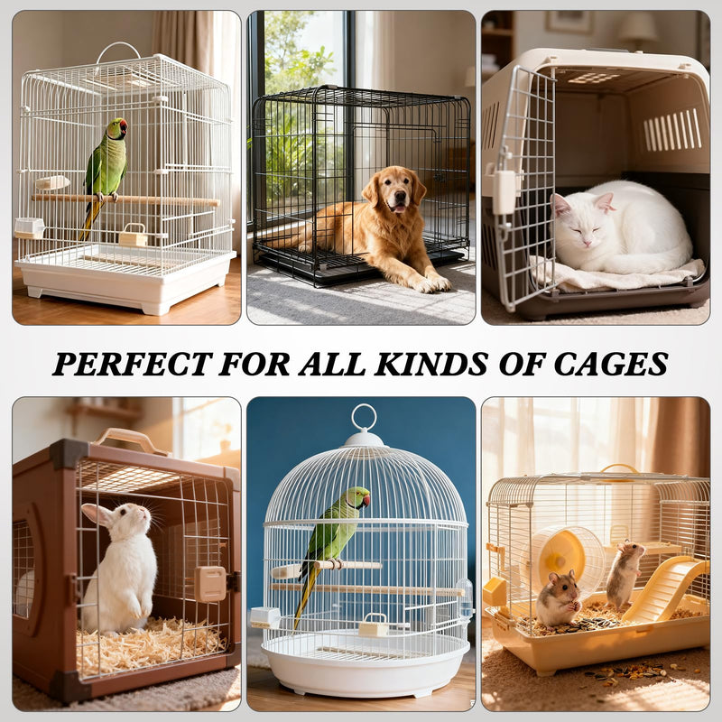 3Pcs Bird Cage Cleaner Brush & Scoop with Long Handle Shovel 2 in 1 Scrub Bird Poop Remover Pet Cage Cleaning Tools Back Scraper for Cleaning Cages Parrot Perches Droppings Removal Accessory - PawsPlanet Australia