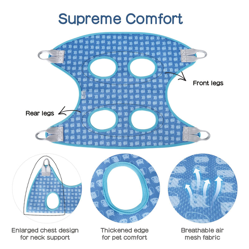 Dog Grooming Hammock Harness, Pet Grooming Hammock for Small Cats & Dogs, Dog Sling for Nail Clipping/Trimming - PawsPlanet Australia