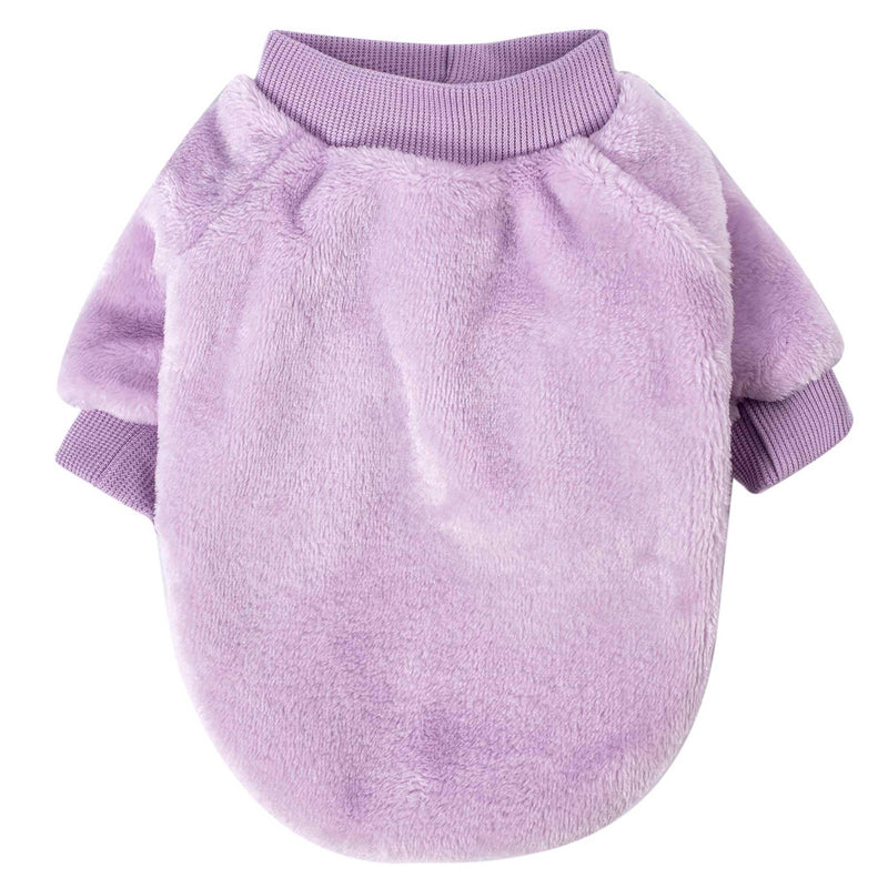 Dog Sweaters 2 Pack Clothes for Small Dogs Boy Girl XS Doggie Cat Shirts Winter Clothes Sweatshirt Puppy Coat Apparel (DarkPink-Lavender, Small) Darkpink-Lavender - PawsPlanet Australia