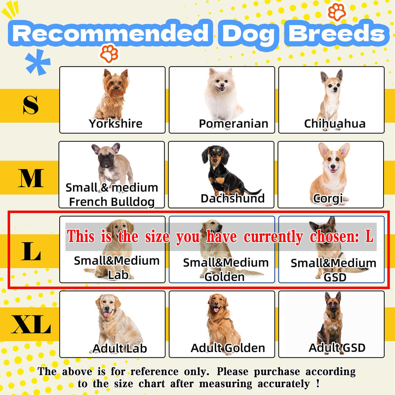 Upgraded Dog Cone Collar for Dogs After Surgery, Adjustable Dog Cone Collar for Large Medium Dogs,Breathable Elizabethan Pet Recovery Collar(Size:L) Plastic L (Neck Circumference: 13.7"-18")