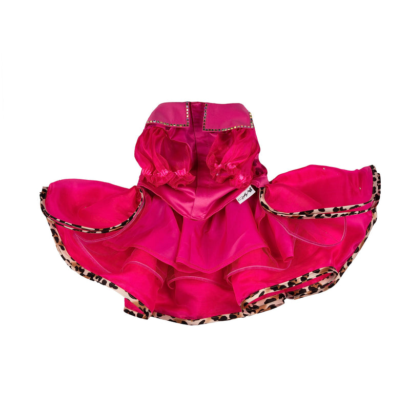 Doggy Parton Leopard Notched Collar Dress for Dogs - Medium - PawsPlanet Australia