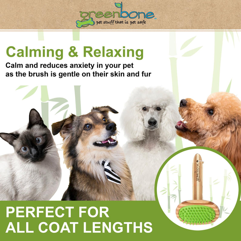 Pet Spa Massager - All-Natural Bamboo Pet Grooming Tool - Entirely Made from Sustainable Bamboo for Dogs & Cats - PawsPlanet Australia