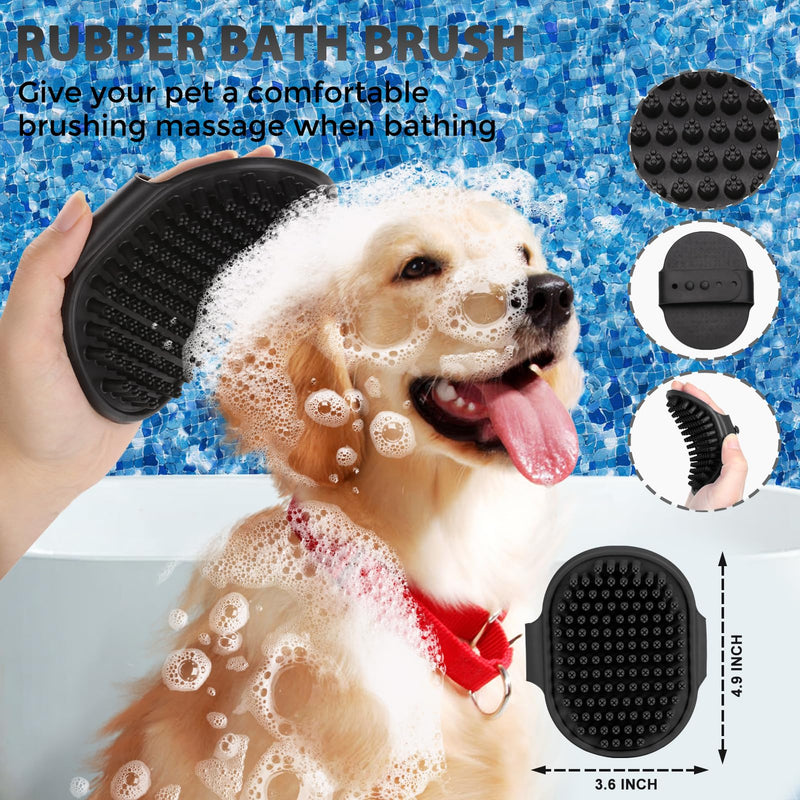 3PC Dog Brush Kit - Self-Cleaning Slicker Brush with Bath Brush & Undercoat Rake | Deshedding Tools for Large - Small Dogs & Cats, Professional Pet Grooming Set for Heavy Shedding, Purple 3 PCS Purple - PawsPlanet Australia