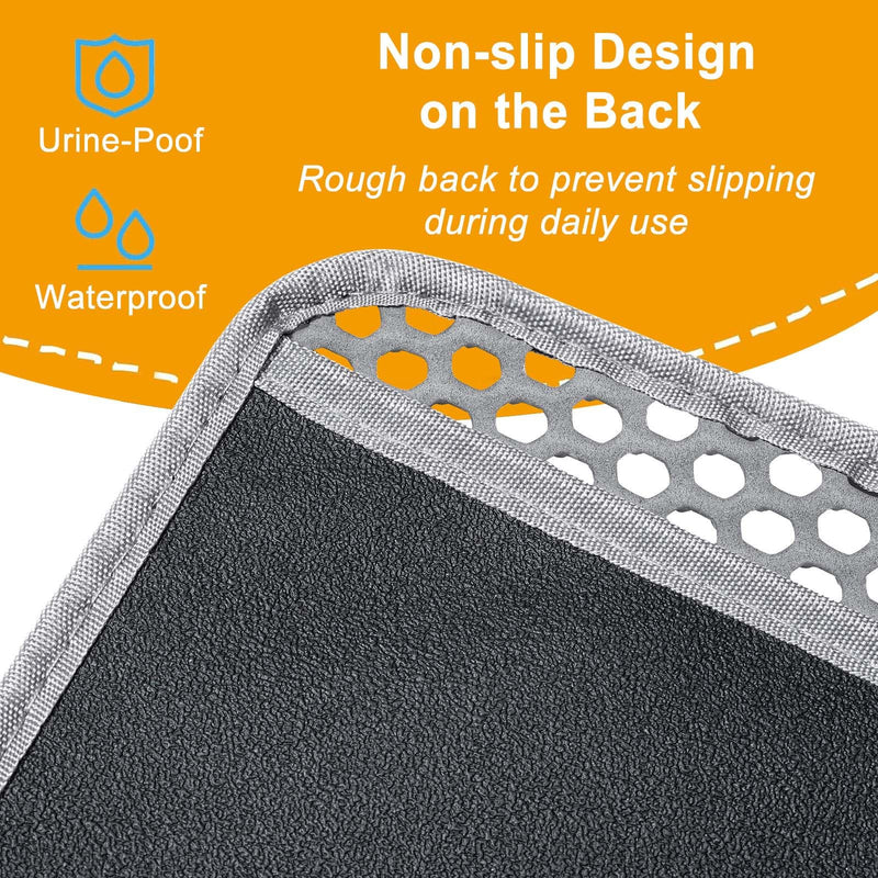 Cat Litter Mat Litter Trapping Mats, 25"x16" Cat Litter box Mat for Floor, 2 Layer Honeycomb Pet Litterbox Matt Catcher Rug, Waterproof Urine Proof, Non-Slip, Soft, Clean Easily, Small Gray-S 25x16 inch - PawsPlanet Australia