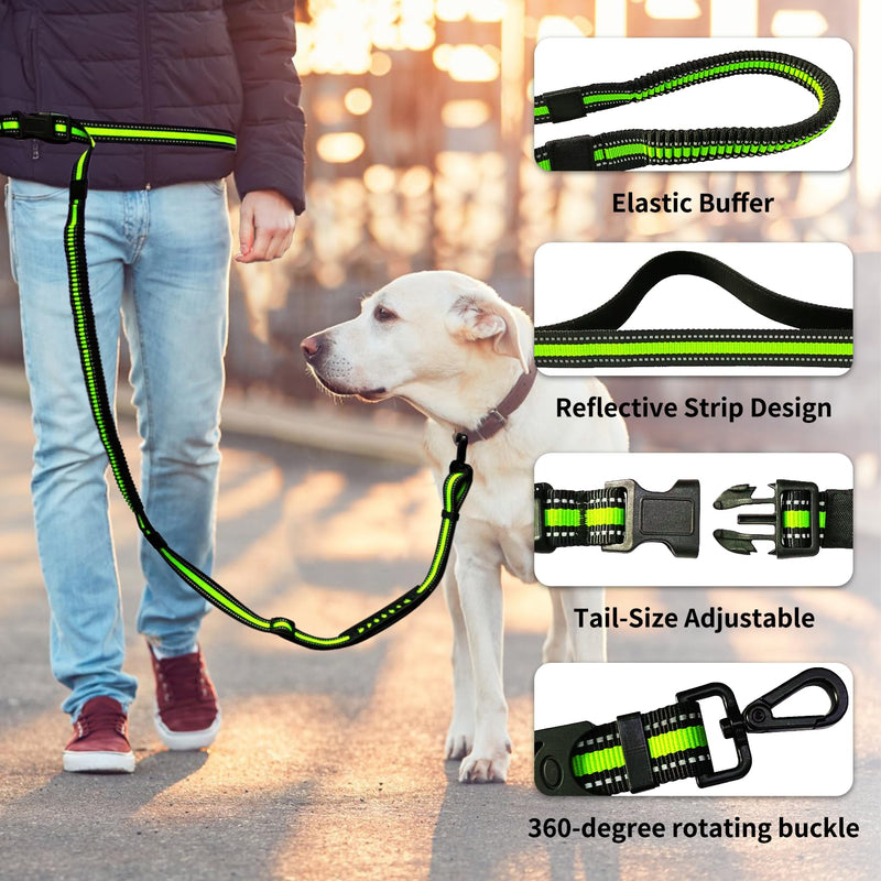 Hands-Free Dog Leash, Waist Leash for Dog Walking Hiking Running, 6.07-8.2ft Long Waist, Suitable for Puppy Medium and Large Dogs(Blue) Green - PawsPlanet Australia
