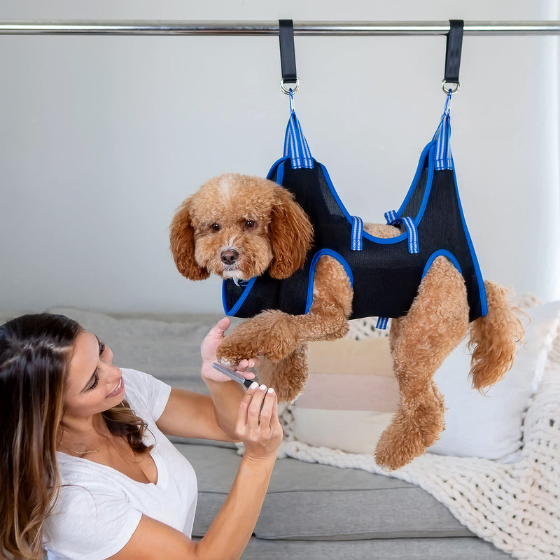 Cat And Dog Grooming Hammock - DIY Dog Grooming Supplies With Dog Sling Pet Grooming Harness, Nail File, Comb, and Dog Nail Trimmers - Bundled Grooming Kit For Small To Large Pets Medium - PawsPlanet Australia