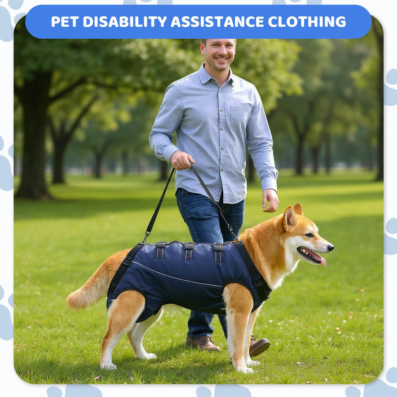Dog Carrying Aid, Dog Harness Support and Rehabilitation Sling Adjustable Breathable Carrying Strap Dog for Old, Joint Injuries, Arthritis, Disabled Dogs (S) S
