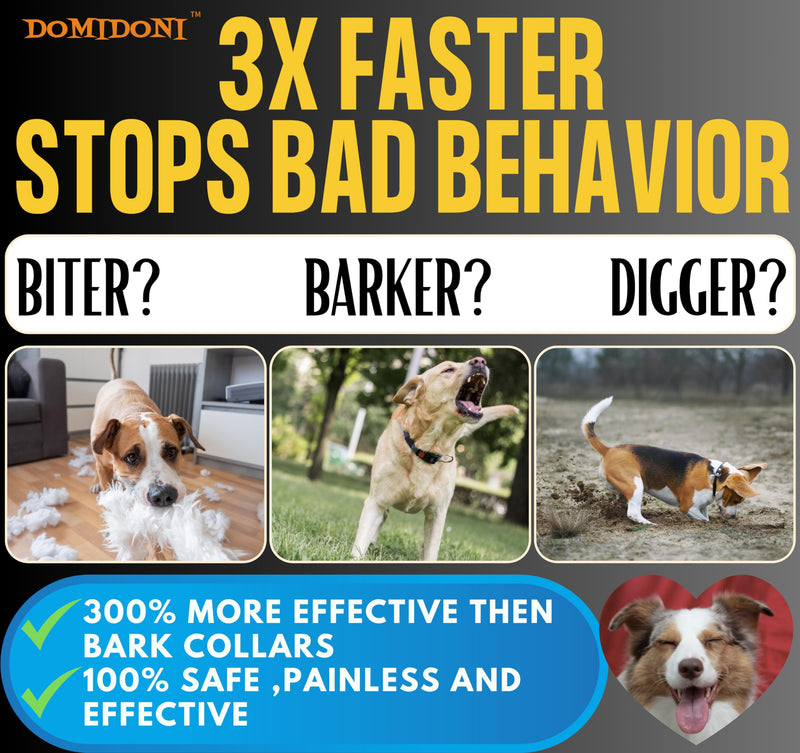 2025 Upgraded Dog Bark Deterrent Device - Anti-Bark Devices for Dogs, No More Barks Dog Training Tool (Black) Black - PawsPlanet Australia
