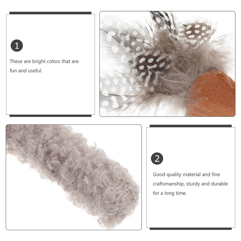 Natural cat chews made of plush and wood, 5 pieces, for mouth cleaning and dental care for small to medium-sized cats