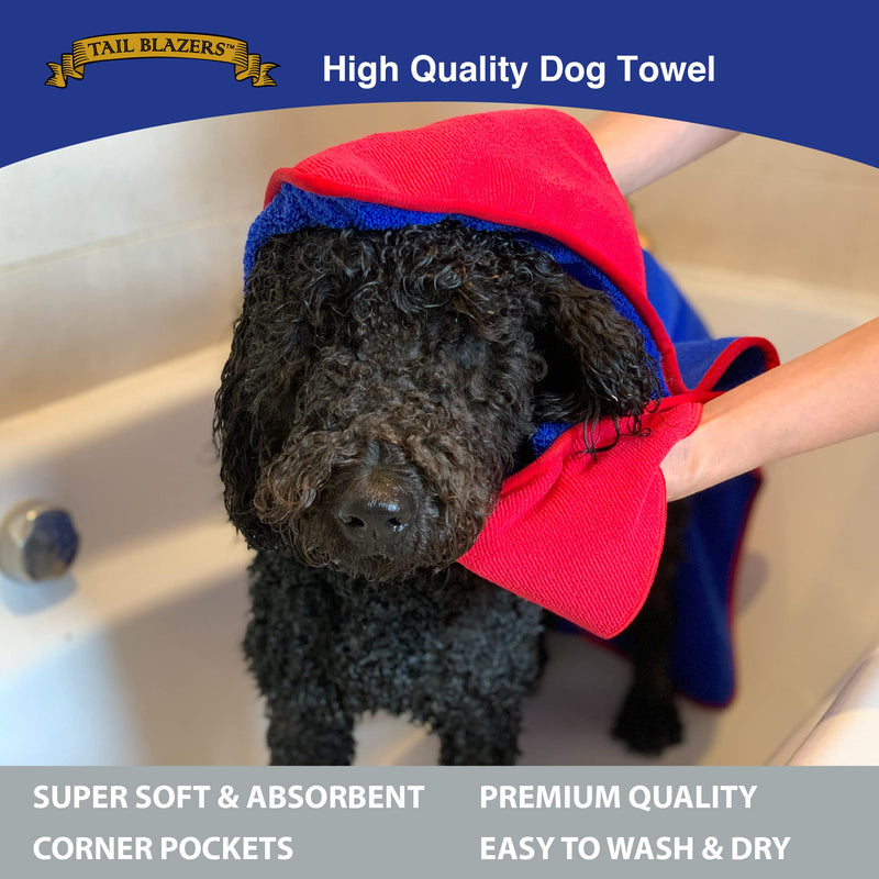 Super Absorbent Microfiber Dog Towel. Extremely Absorbent, Ultra Soft Quick Dry Towel. Dogs Accessories for Grooming. Cat, Horse, Dog Dryer Featuring Hand Corner Pockets. L 80x120cm Green Large
