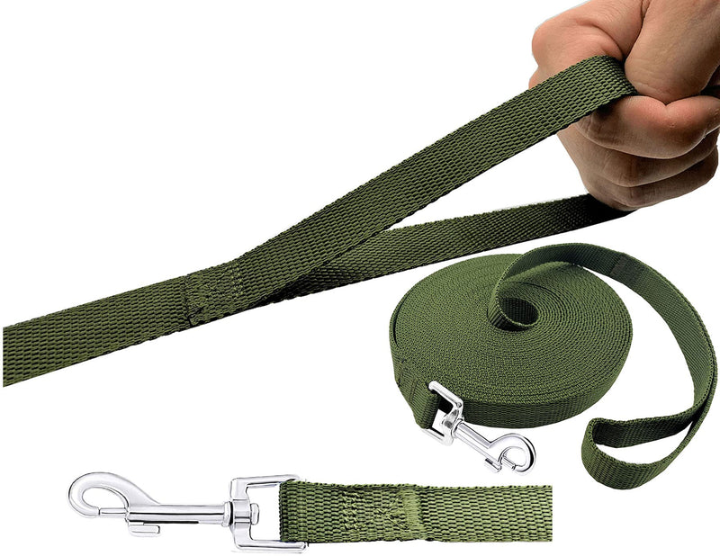 15ft 20ft 30ft 40ft 50ft Long Dog/Puppy Lead Obedience Recall Training Dog Leashes for Small Medium Dogs Camping, Training, Play, or Backyard (30 FT, Green) 30 FT - PawsPlanet Australia