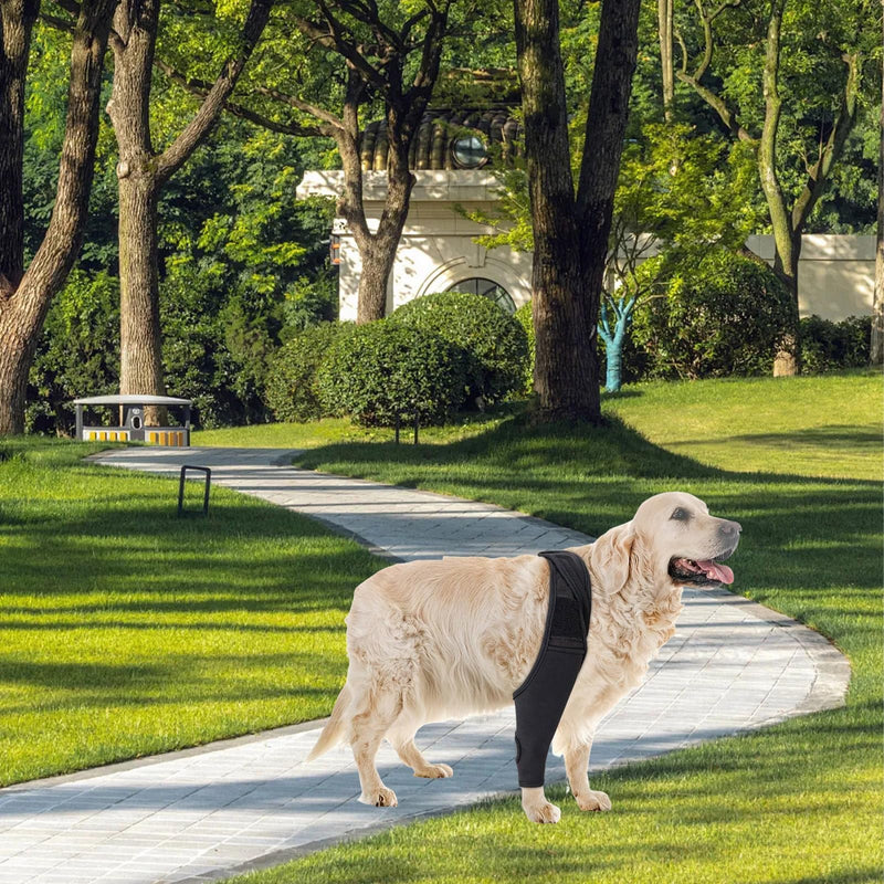 XL Lick Protection Dog Rear Leak Protection, Adjustable Lick Protection, Rear Leg Dog, Black Dog Knee Brace, Rear Leg, for Support and Protection of the Front and Rear Legs of Dogs