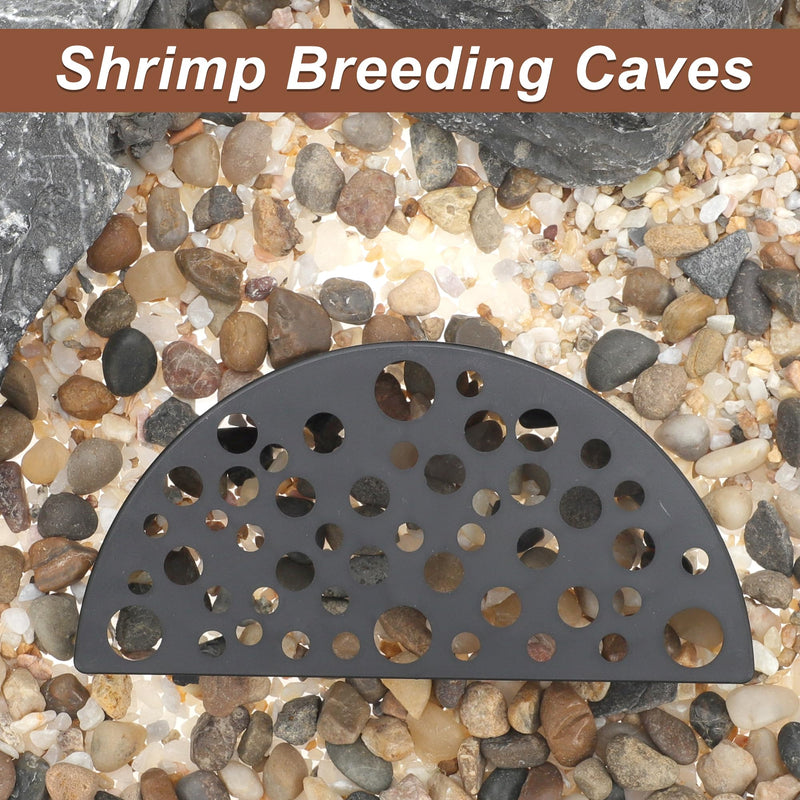 Shrimp Hides for Aquarium, Shrimp Cave Hideout, Betta Shrimp Tank Accessories, Shrimp Hide Fish Tank Decor, Black - PawsPlanet Australia