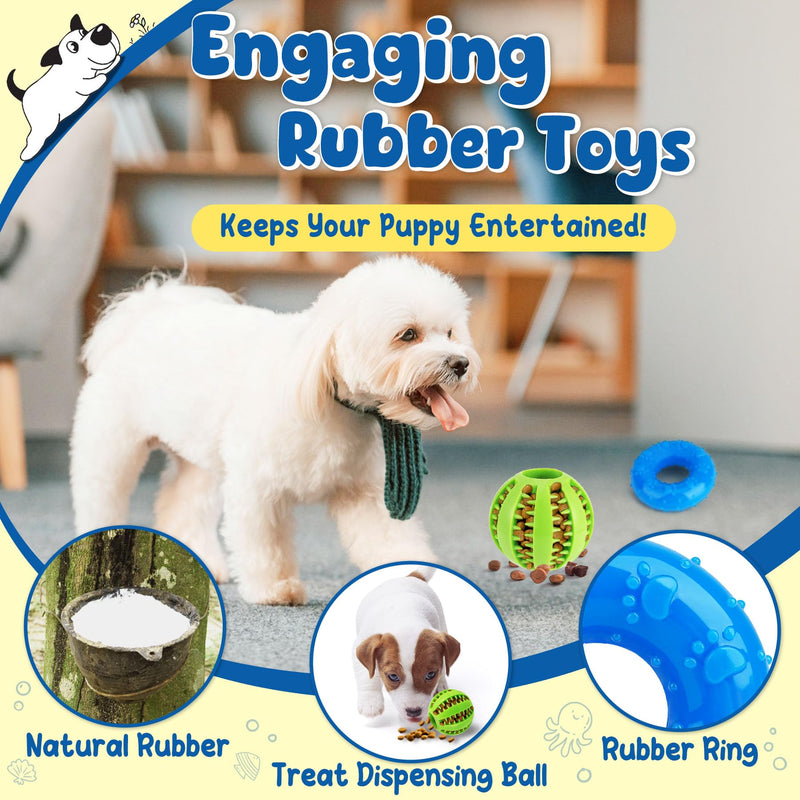 KIPRITII 9-Pack Interactive Puppy Dog Toys for Small Dogs No-Stuffing Squeaky Octopus-Shaped Toy, Cute Plush & Engaging Chew Toys for Puppy Teething to Keep Them Busy - PawsPlanet Australia